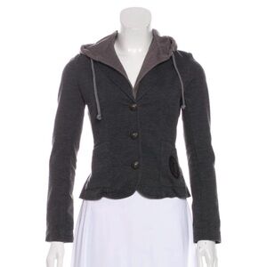 Haute Hippie hooded grey blazer size small.